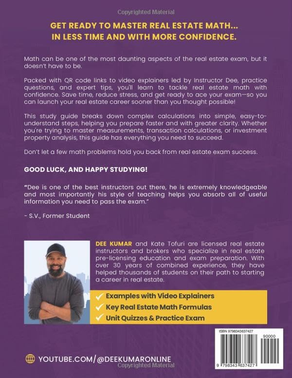 Real Estate Math Study Guide: Calculations for the Real Estate Licensing Exam