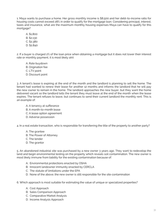 Real Estate Exam Prep eBook