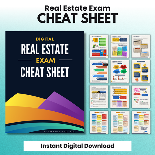 Real Estate Exam "Cheat Sheet"